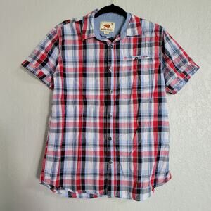 Dakota Grizzly Men's Medium Plaid Button Down Short Sleeve